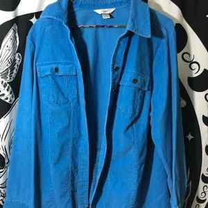 vintage CJ banks velvet blue button down